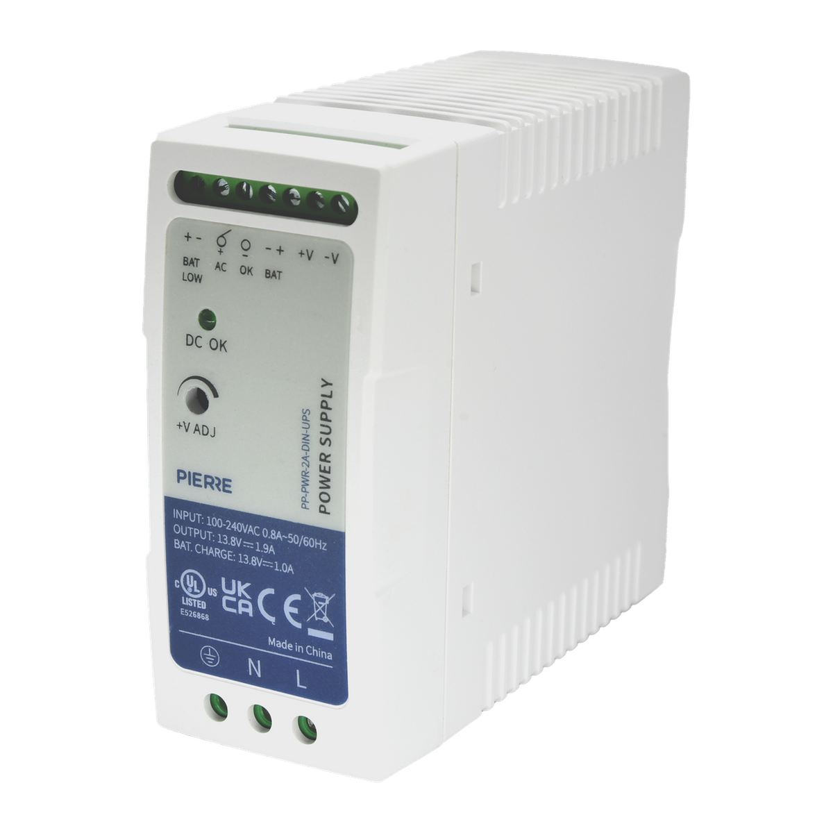 PIERRE DIN-railvoeding 12 V/2 A met UPS-functie