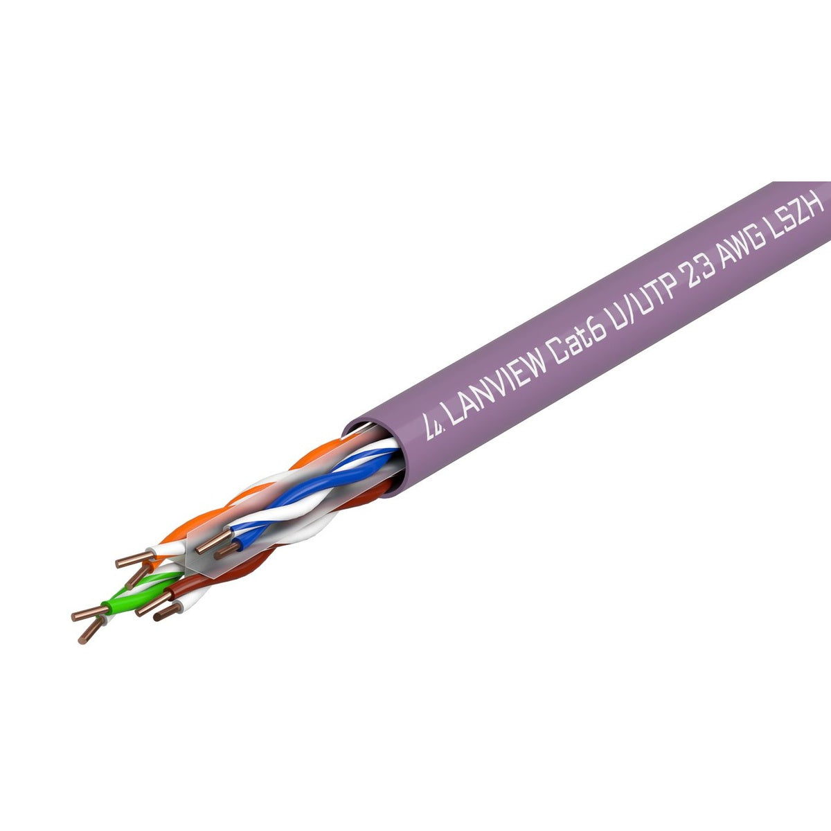 Cat6 U-UTP kabel 305M LSZH Paars