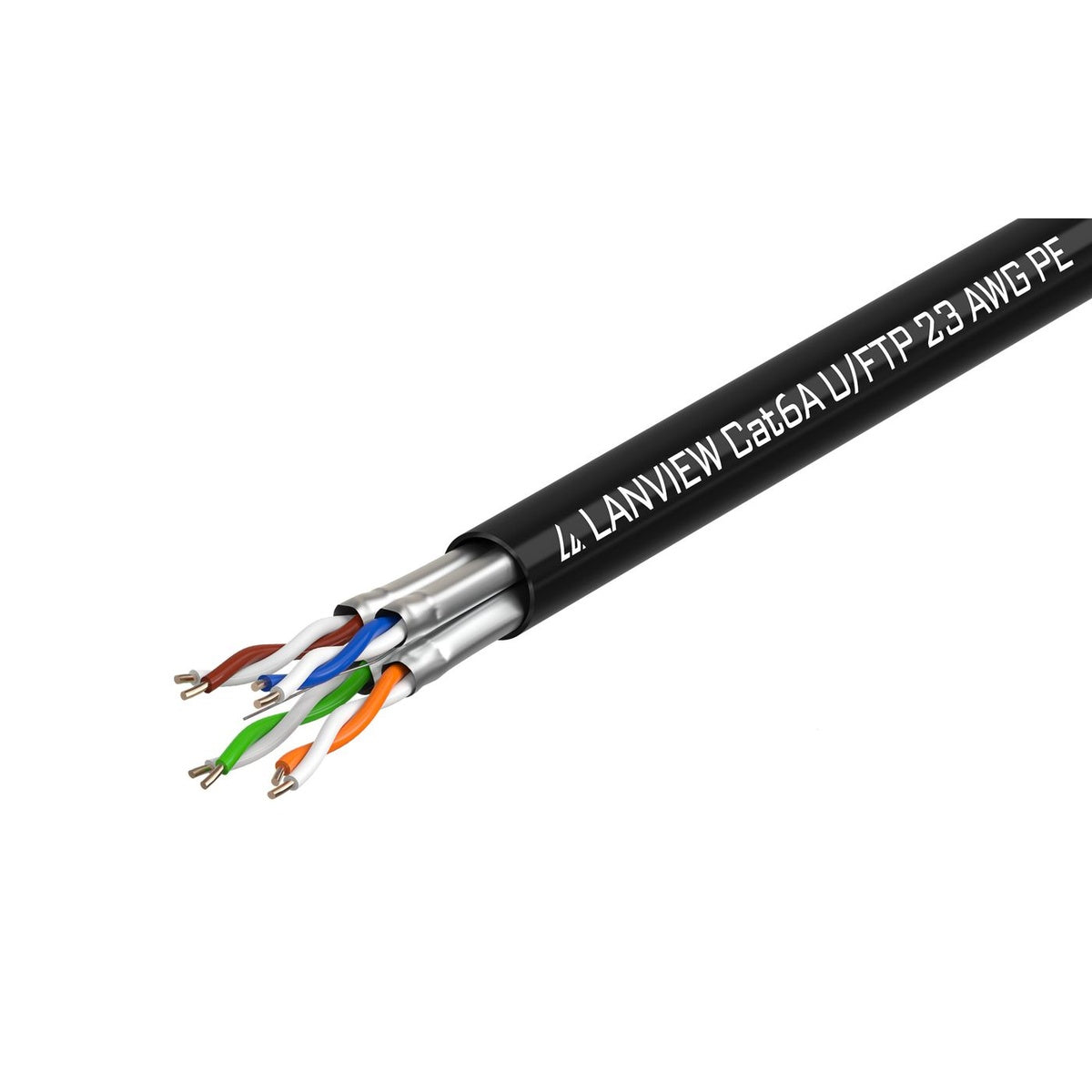 Cat6a U-FTP kabel 4x2xAWG23 PE 500m