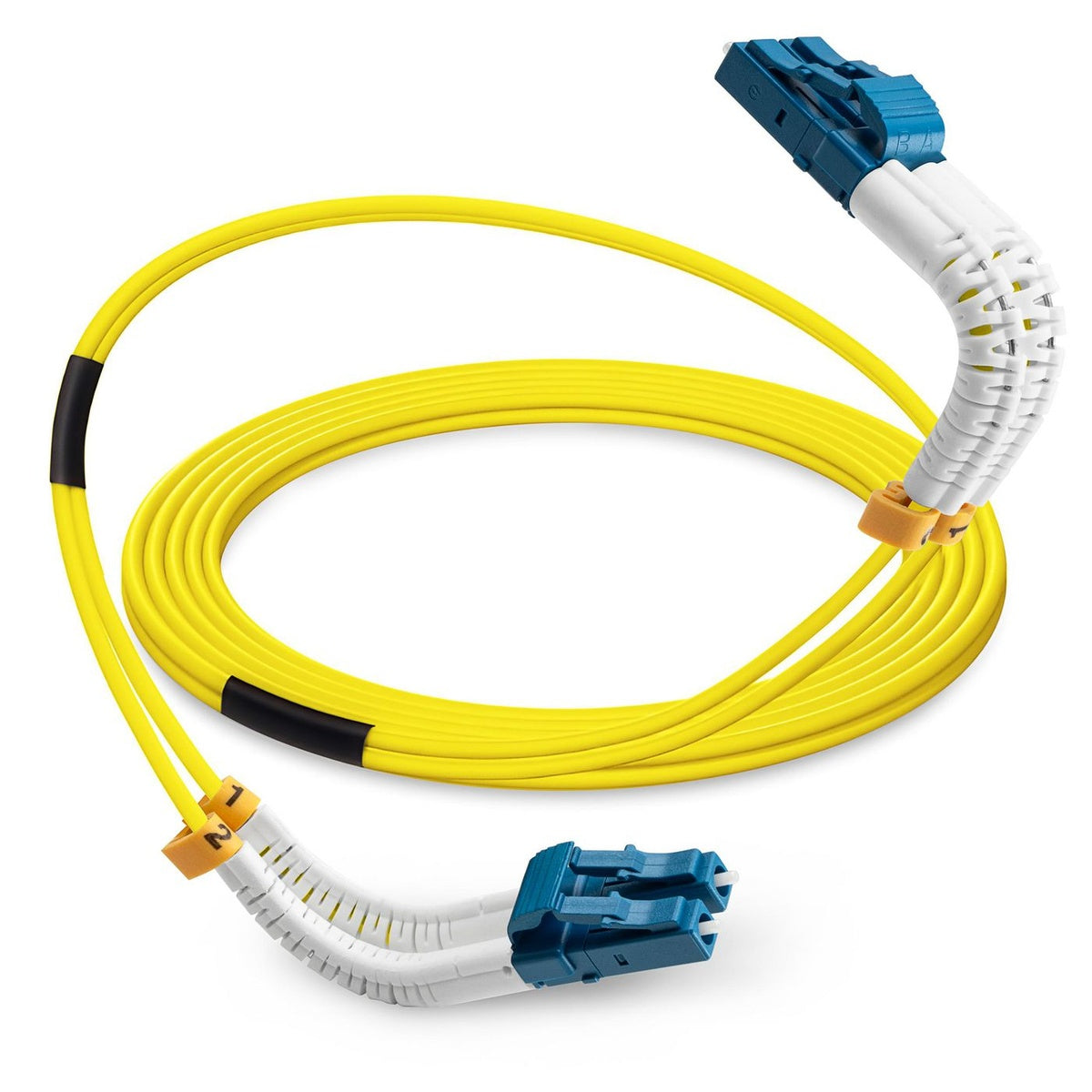 Buigbare LC-LC Singlemode fibre kabel duplex OS2 LSZH