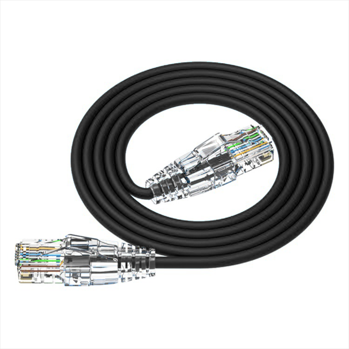 Slimline UTP CAT6a Zwart 1.5m - wifi-center.nl