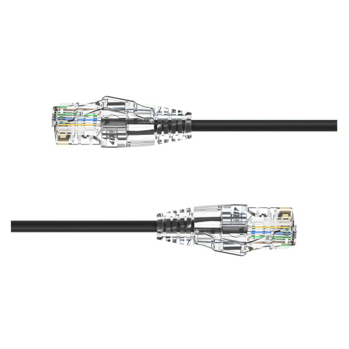 Slimline UTP CAT6a Zwart 2.0m - wifi-center.nl