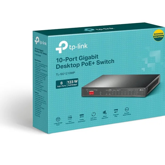 TL-SG1210MP V2 8 poorts switch met 130w PoE