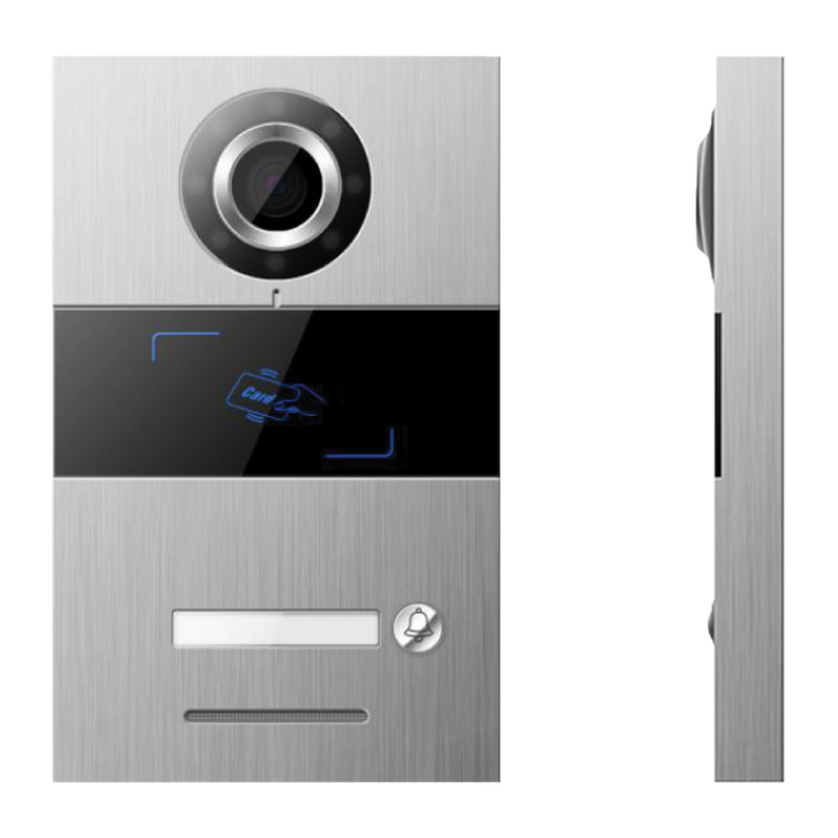 PIERRE Intercom Springfield 1-knops, buitenpost met beltoets, camera en kaartlezer