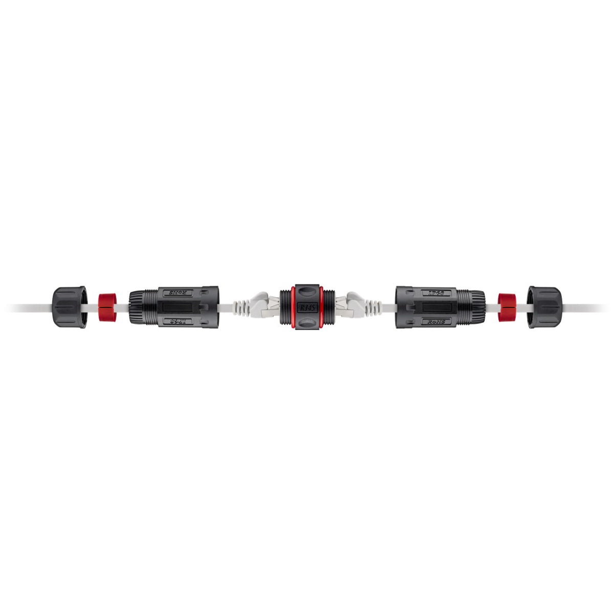 Outdoor RJ45 Patch Cable Coupler (IP68 CAT6)