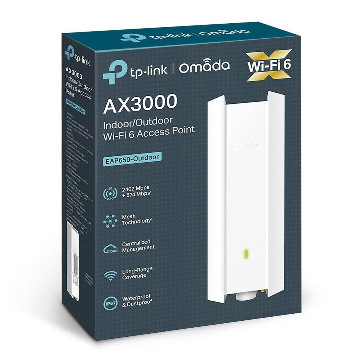 Omada AX3000 EAP650 Outdoor Wi-Fi 6 Toegangspunt | wifi-center.nl