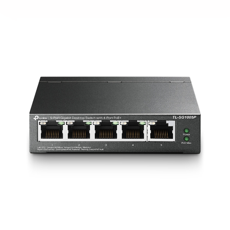 5-Poorts Gigabit Desktop Switch 65w PoE V2 - wifi-center.nl