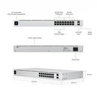 UniFi Switch Gen2 16 poort 42w PoE - wifi-center.nl