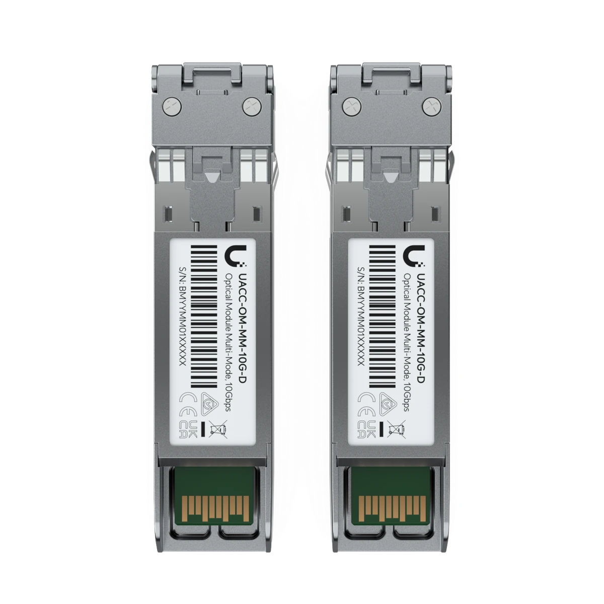 Ubiquiti 10G multimode SFP+ module 2-pack, bovenkant