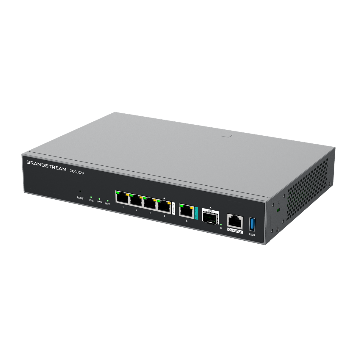 Grandstream GCC6020 next-gen firewall met PoE, voorzijde