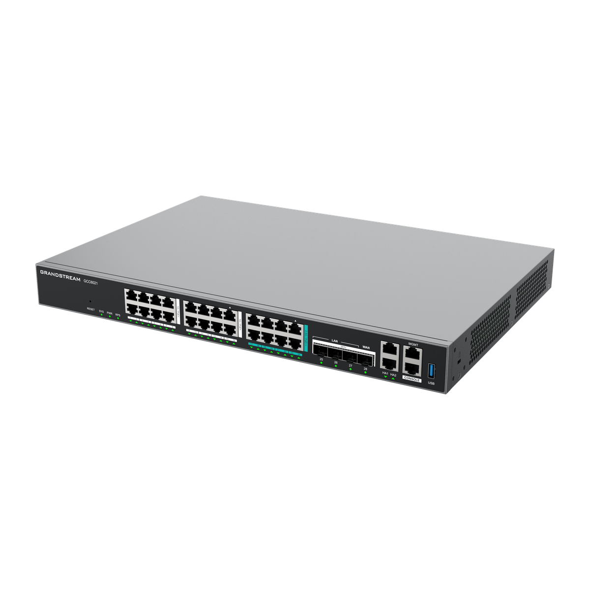 Grandstream GCC6021 next-gen firewall met PoE, voorzijde