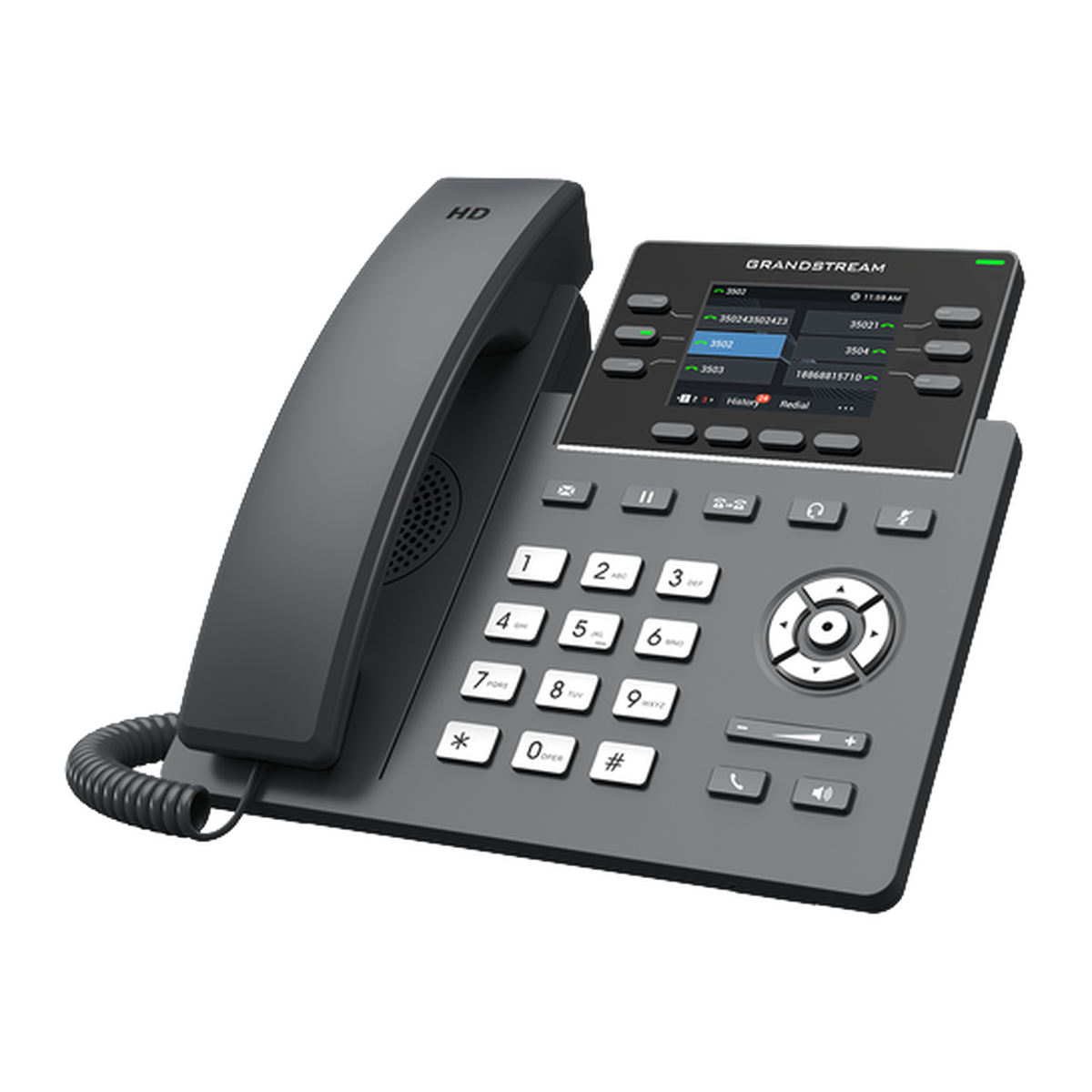 Grandstream GRP2613 IP-telefoon, zijkant
