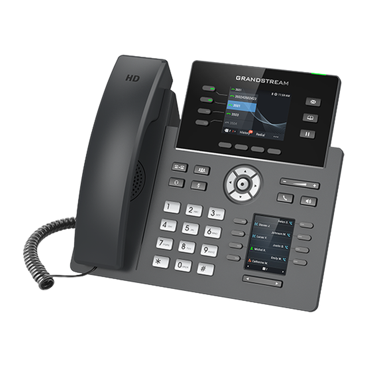 Grandstream GRP2614 IP-telefoon, linkerzijde