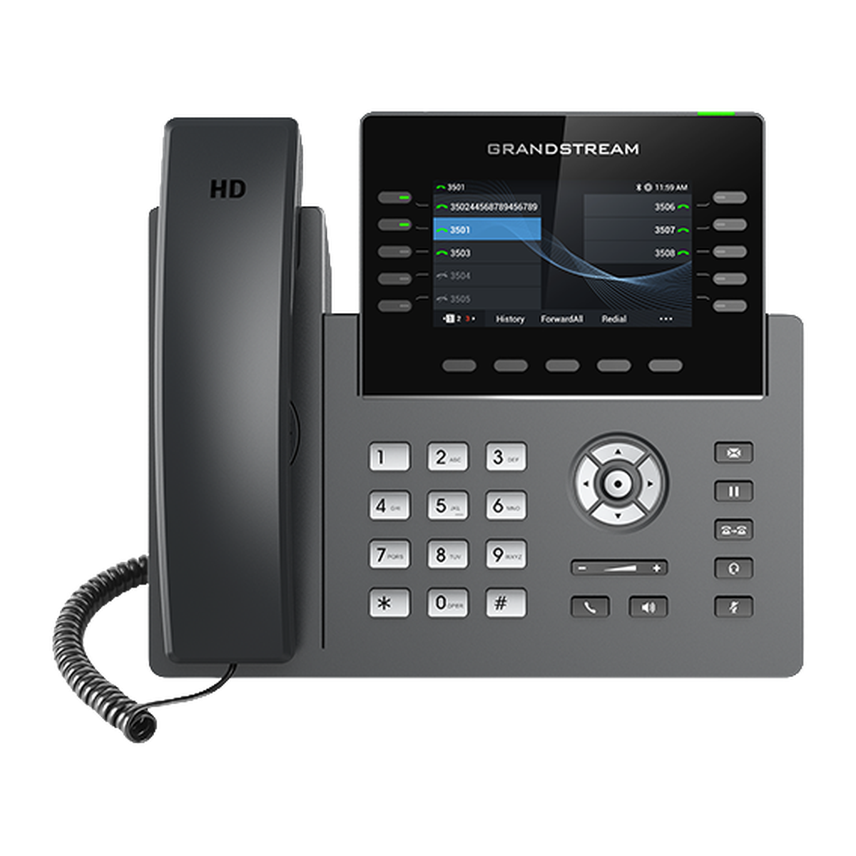 Grandstream GRP2615 IP-telefoon, zijkant