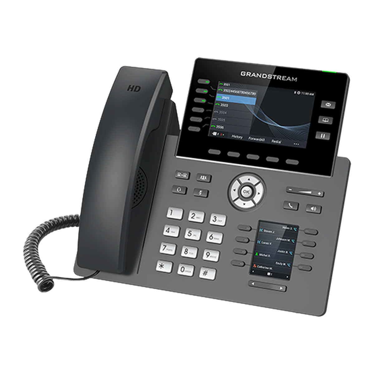 Grandstream GRP2616 IP-telefoon, zijkant