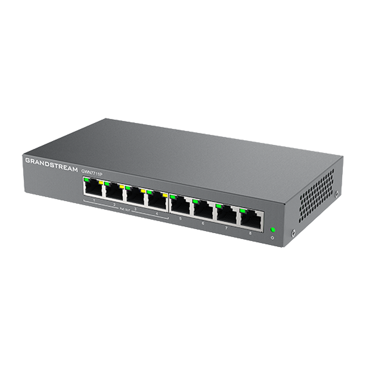 Grandstream GWN7711P 8-poorts Layer 2 Lite PoE-switch