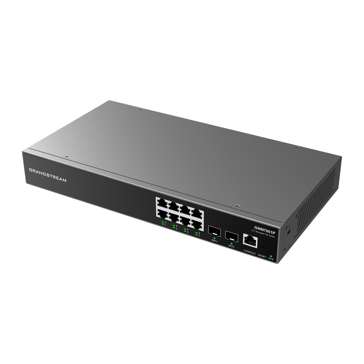 Grandstream GWN7801P 8-poorts Layer 2+ PoE-switch