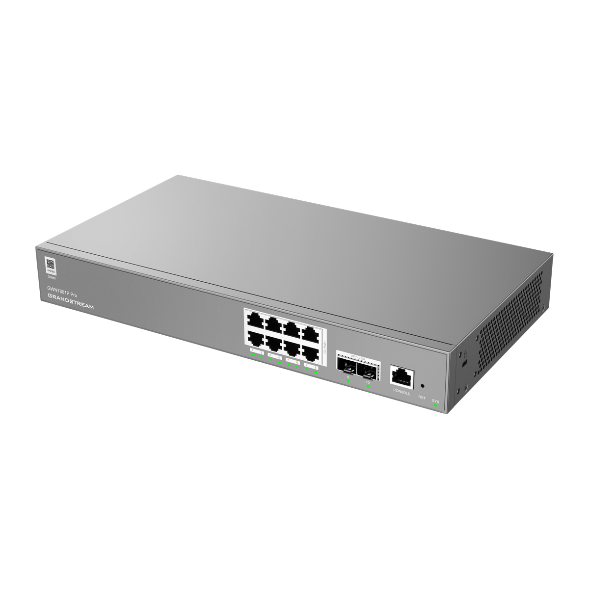 Grandstream GWN7801P Pro Pro 8-poorts Layer 2++ PoE-switch