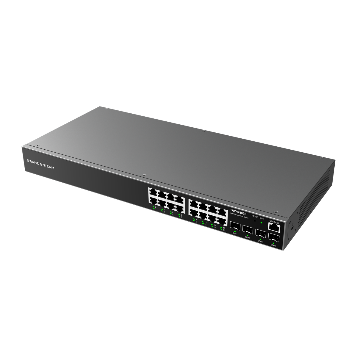 Grandstream GWN7802P 16-poorts Layer 2+ PoE-switch