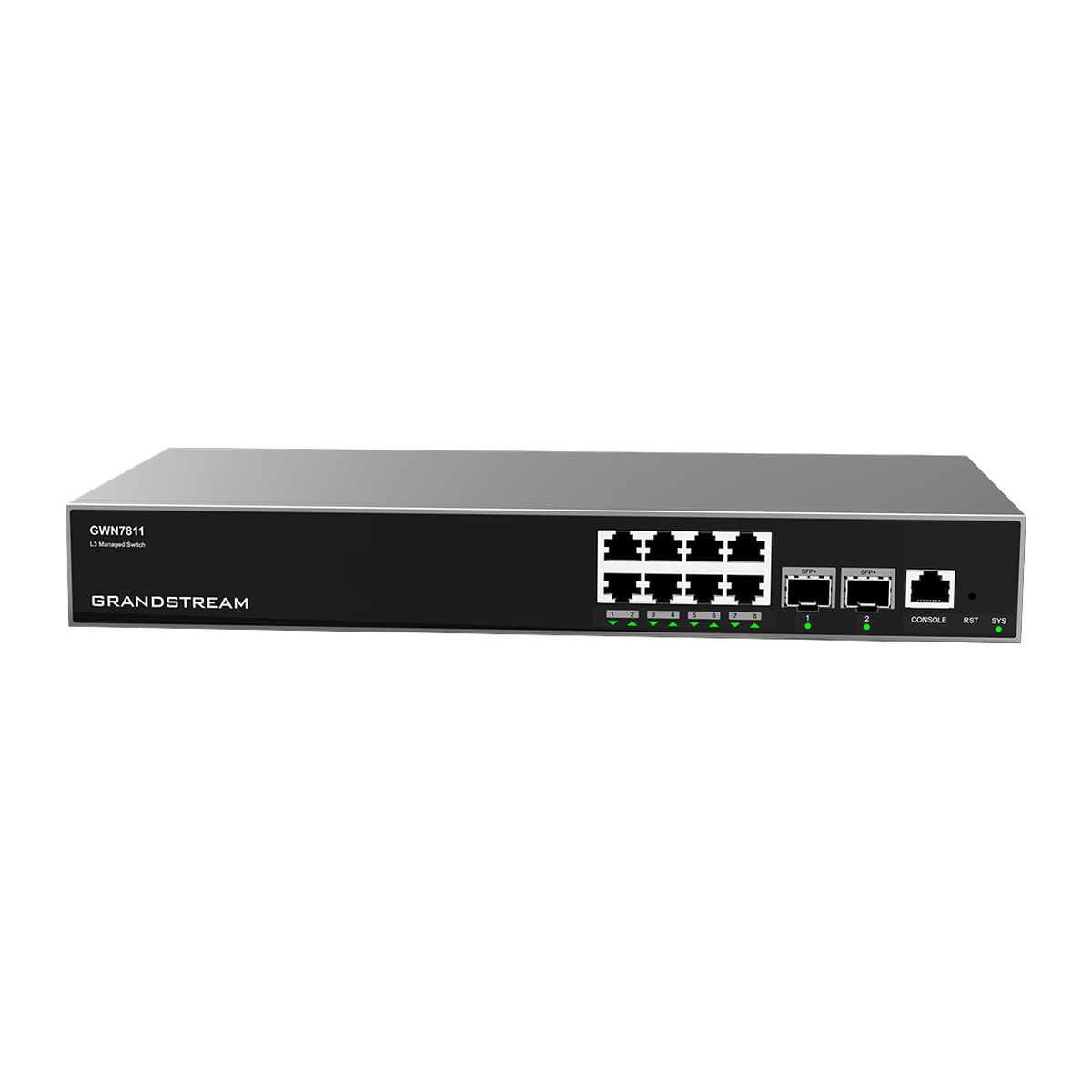 GWN7811 8-poorts Layer 3 switch met 2 SFP+