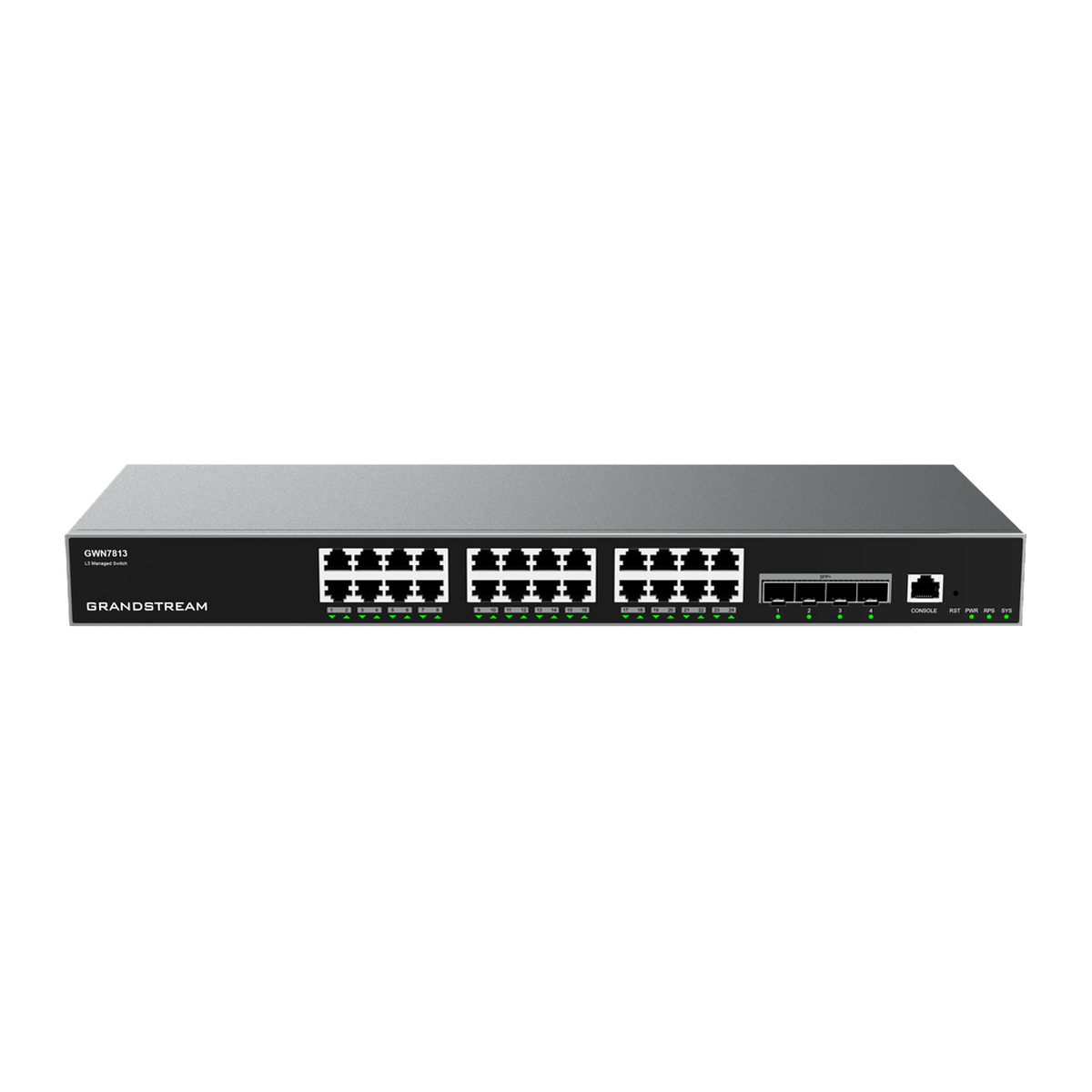 GWN7813 24-poorts Layer 3 switch met 4 SFP+