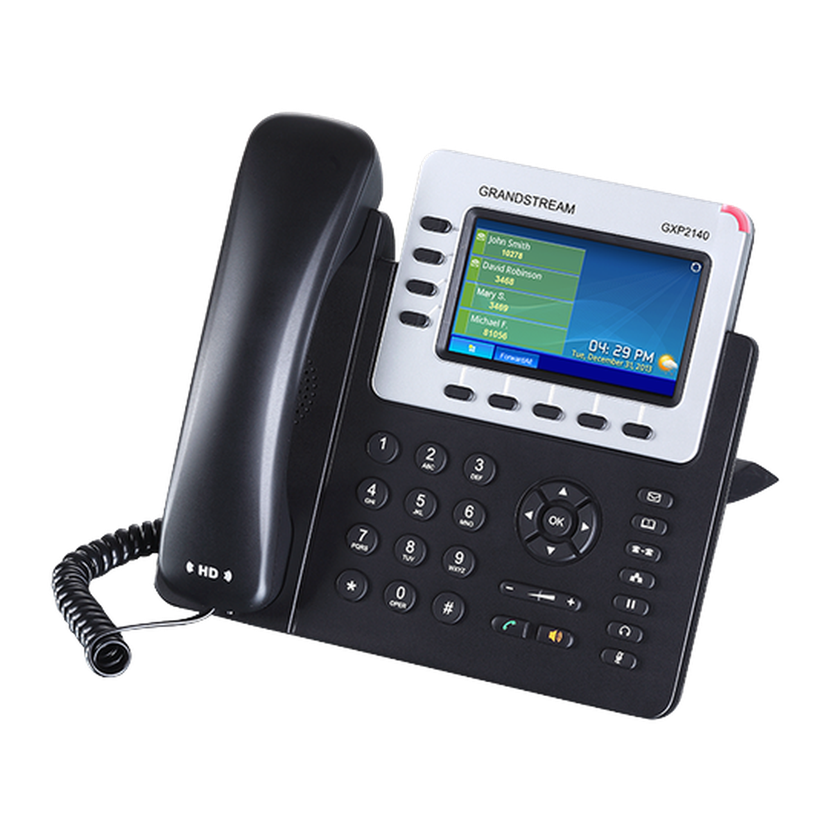 Grandstream GXP2140 IP-telefoon, zijkant