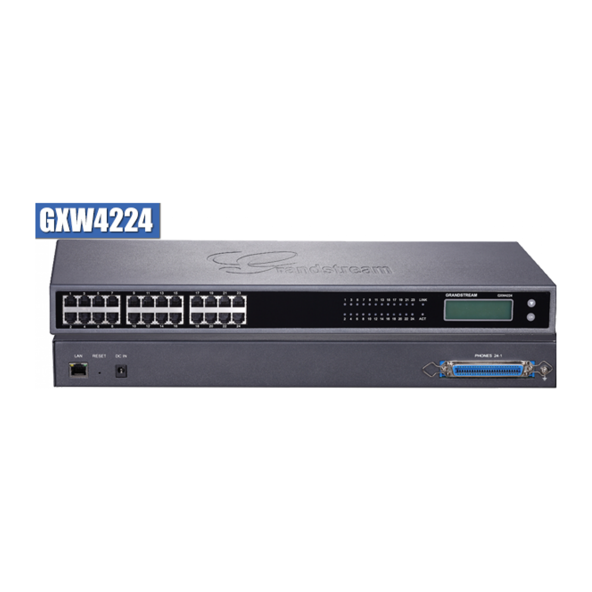 GXW4224 V2 VoIP-gateway met 24 FXS-poorten