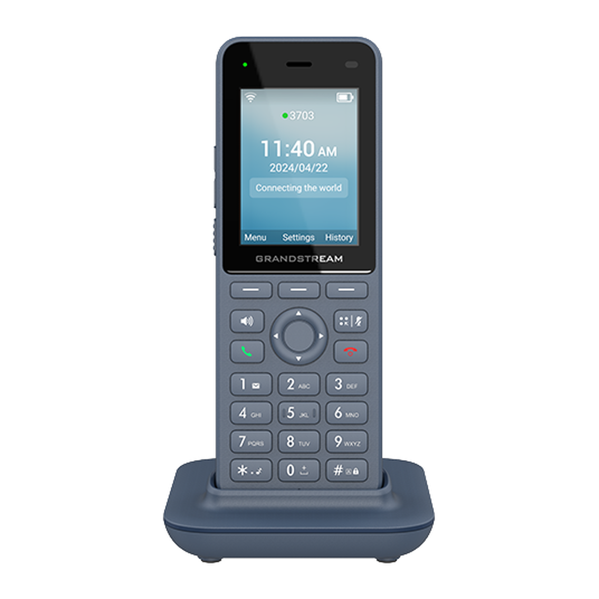 Grandstream WP826 draagbare Wi-Fi 6 IP-telefoon, schuin