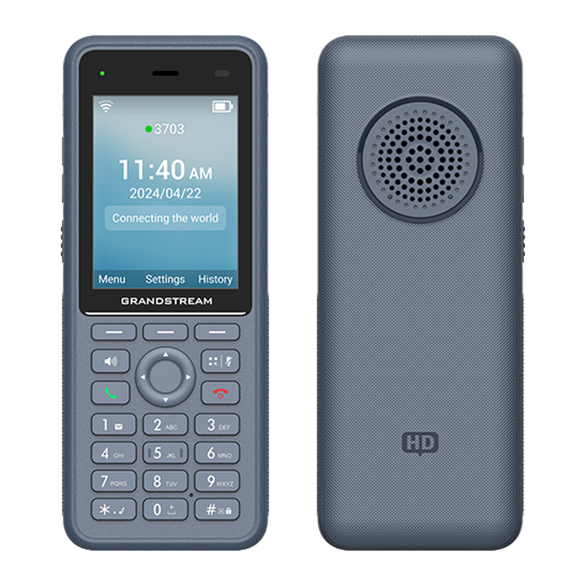 Grandstream WP836 robuuste Wi-Fi 6 IP-telefoon, schuin