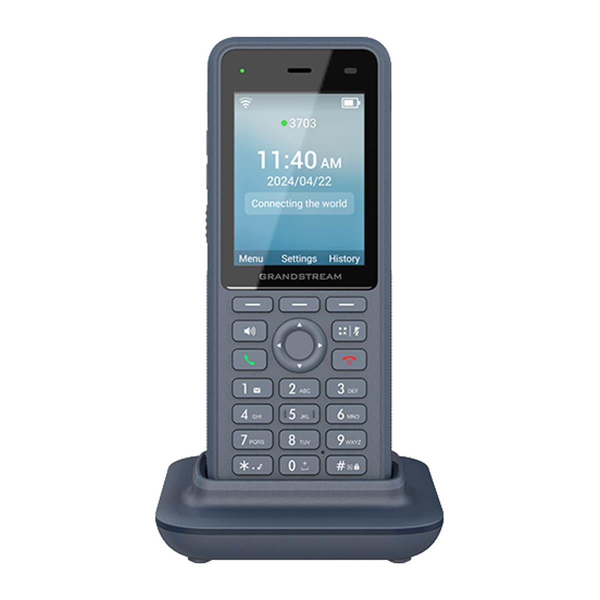 Grandstream WP836 robuuste Wi-Fi 6 IP-telefoon, zijkant