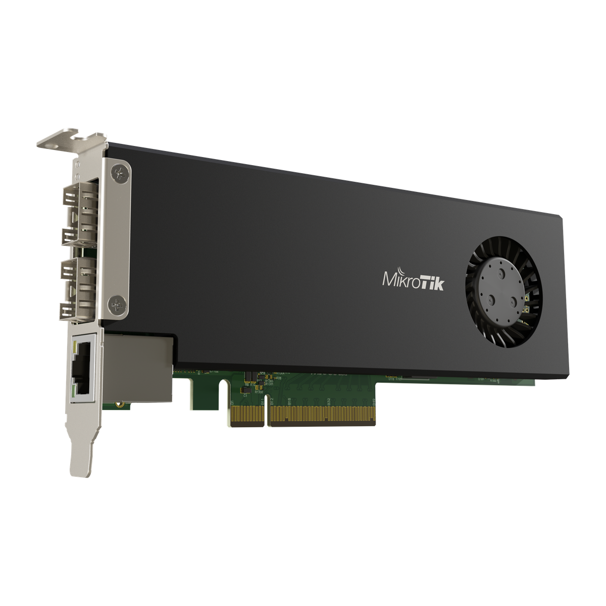 MikroTik CCR2004-1G-2XS-PCIe, PCIe-kaart met ventilator en SFP28-poorten