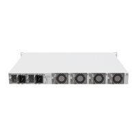 MikroTik CCR2216-1G-12XS-2XQ, achterzijde met voedingen en ventilatoren