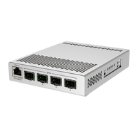 MikroTik CRS305-1G-4S+IN, desktopswitch voorzijde met SFP+-poorten
