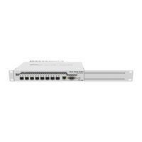 MikroTik CRS309-1G-8S+IN, zijaanzicht met rackoren