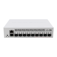 MikroTik CRS310-1G-5S-4S+IN, voorkant met SFP- en SFP+-poorten