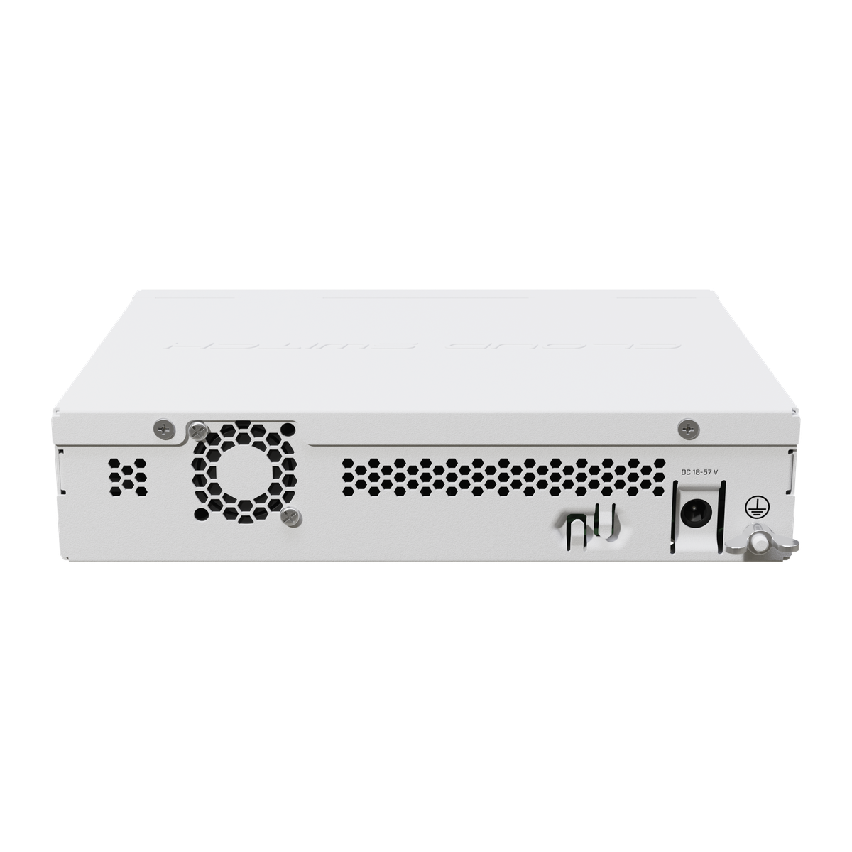 MikroTik CRS310-1G-5S-4S+IN, achterzijde