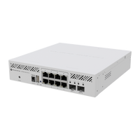 MikroTik CRS310-8G+2S+IN, voorkant met acht 2,5G-poorten