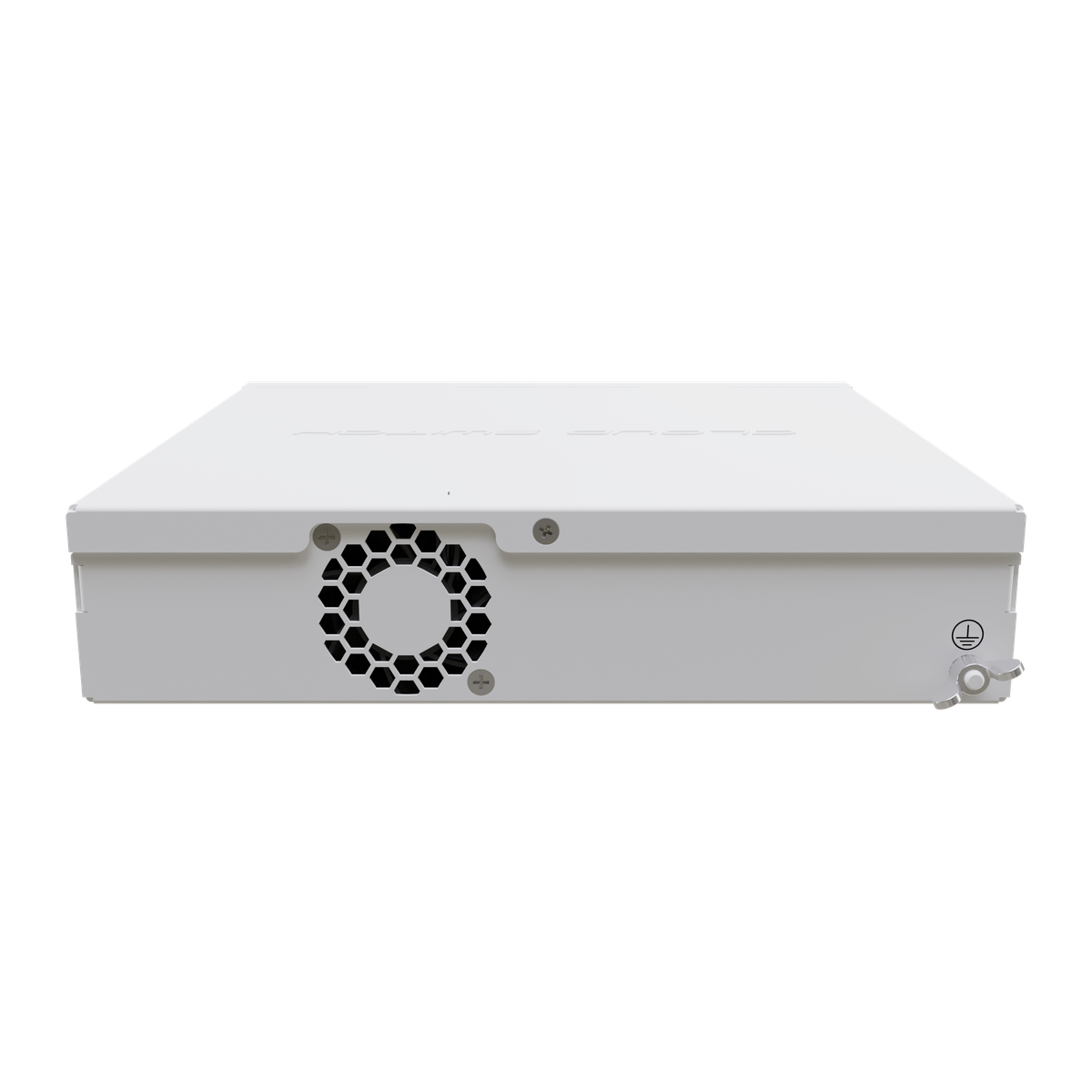 MikroTik CRS310-8G+2S+IN, achterzijde met ventilator