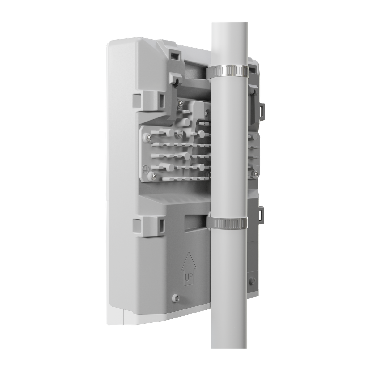 MikroTik netPower 16P, op paal gemonteerd