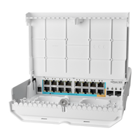 MikroTik netPower 15FR, achterzijde met montagebeugel