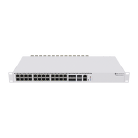 MikroTik CRS326-4C+20G+2Q+RM, voorkant met 2,5G-poorten