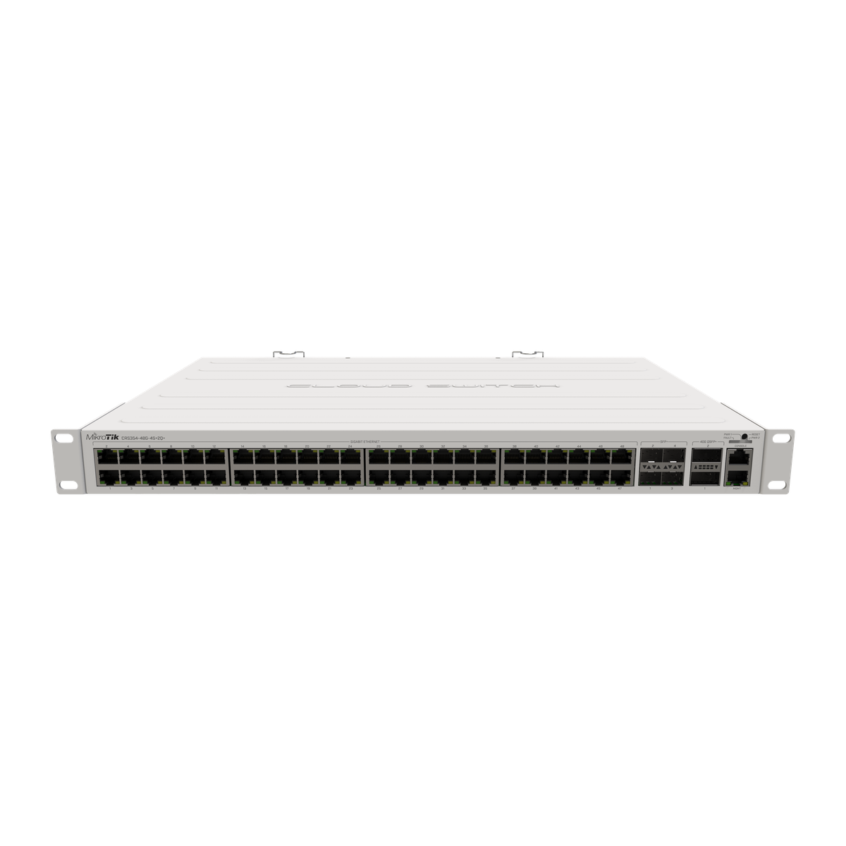 MikroTik CRS354-48G-4S+2Q+RM, zijaanzicht