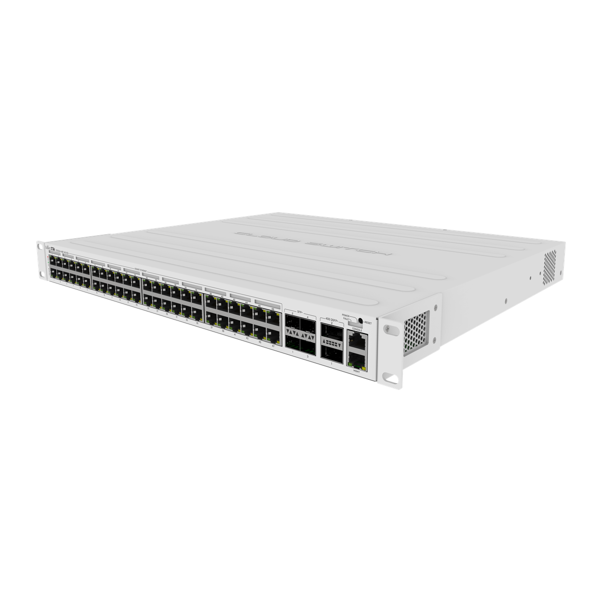 MikroTik CRS354-48P-4S+2Q+RM, voorkant