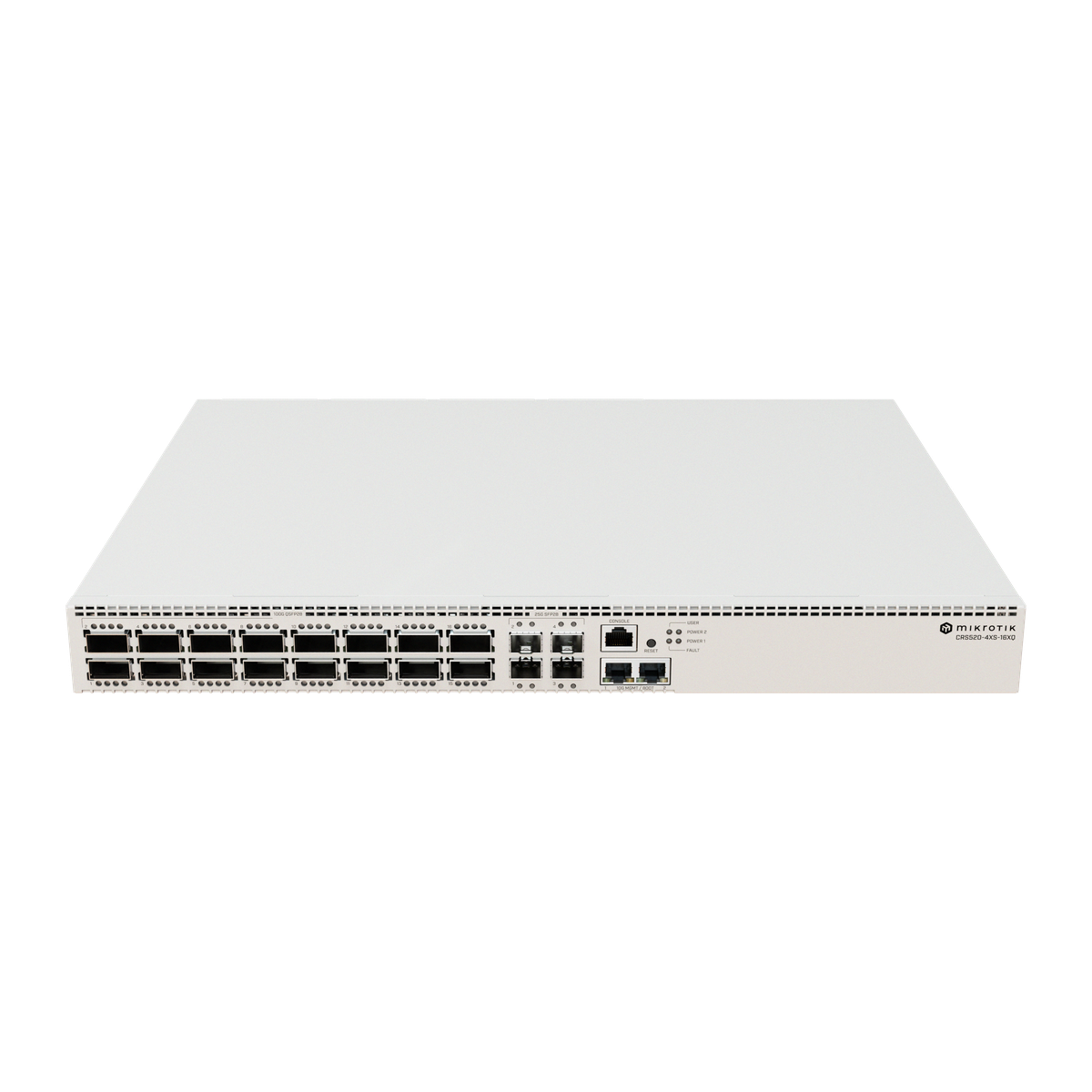 MikroTik CRS520-4XS-16XQ-RM, zijaanzicht
