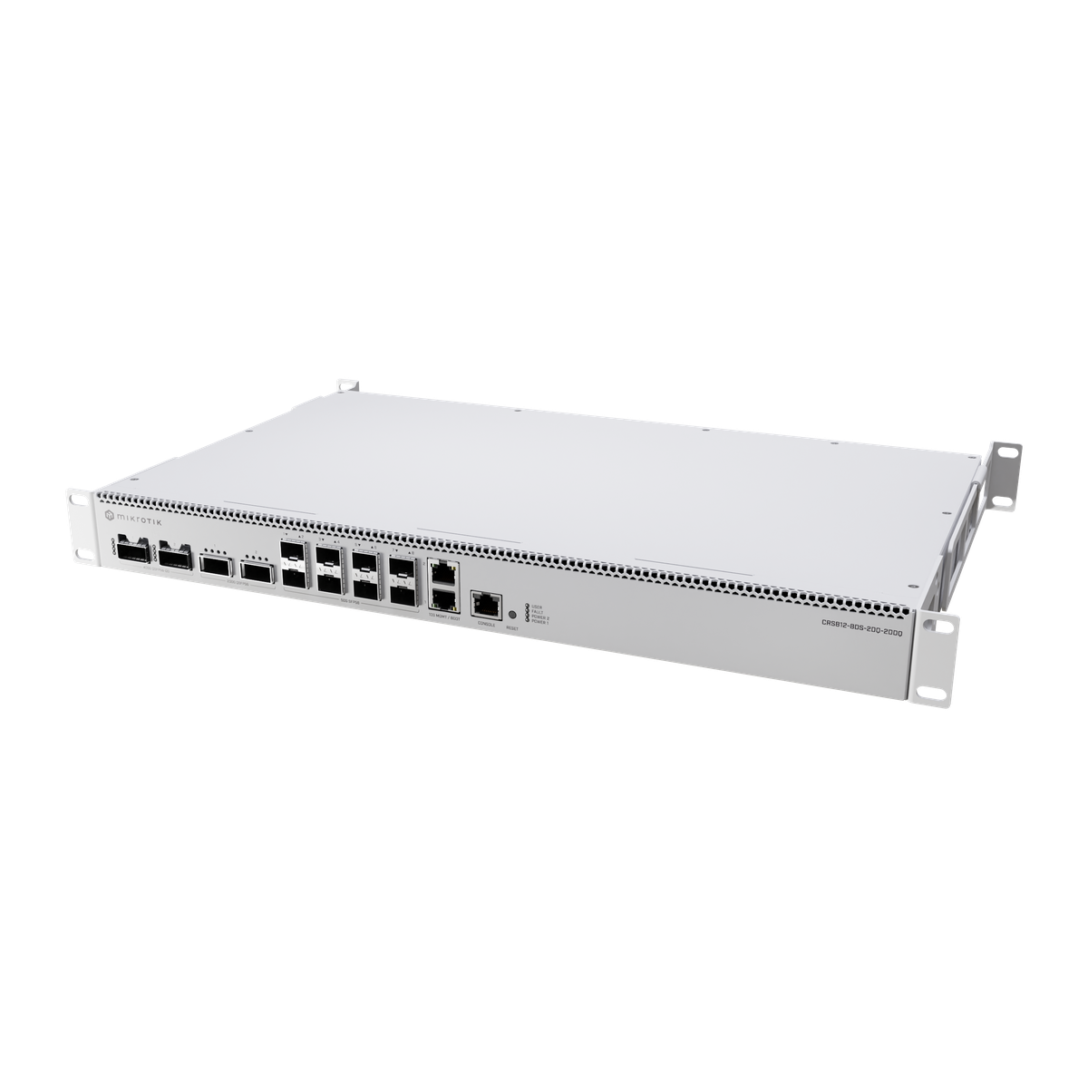 MikroTik CRS812-8DS-2DQ-2DDQ-RM, achterzijde