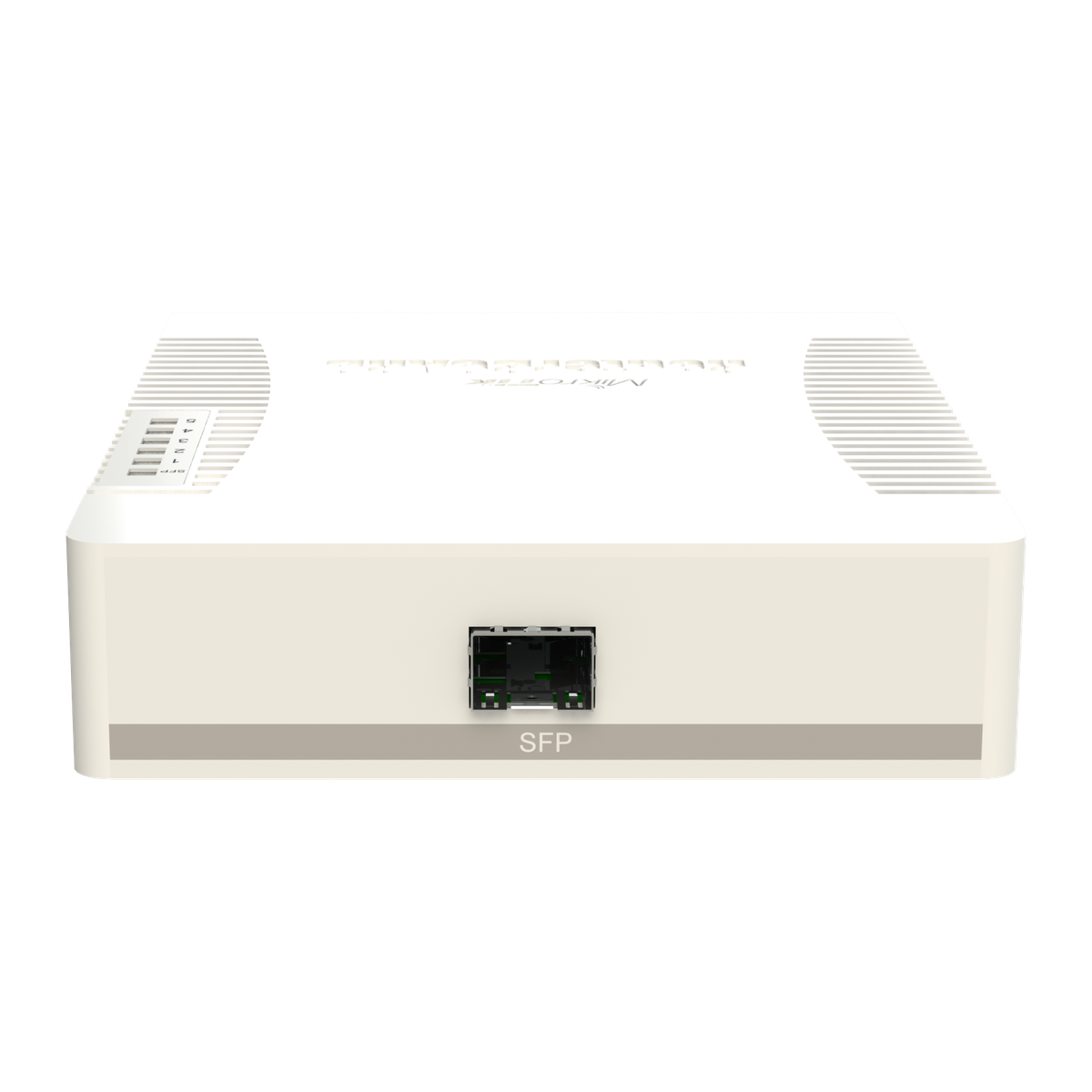 MikroTik CSS106-1G-4P-1S, zijaanzicht