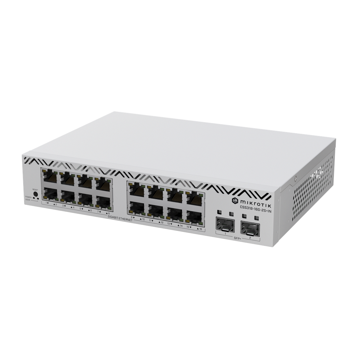 MikroTik CSS318-16G-2S+IN, achterzijde