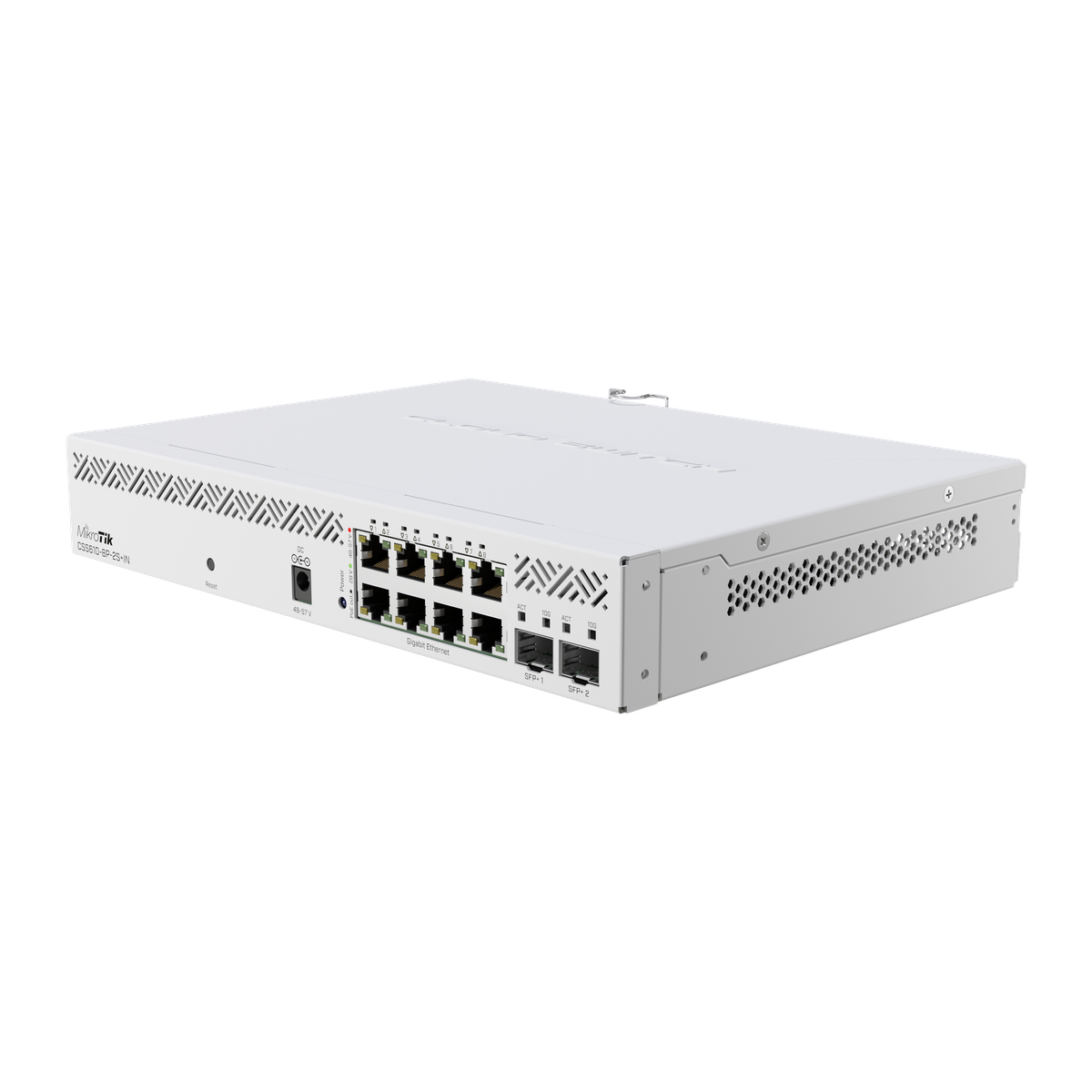 MikroTik CSS610-8P-2S+IN, voorkant met acht PoE-poorten
