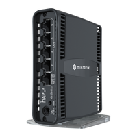 MikroTik hAP ax2 WiFi 6-router, voorkant met poorten
