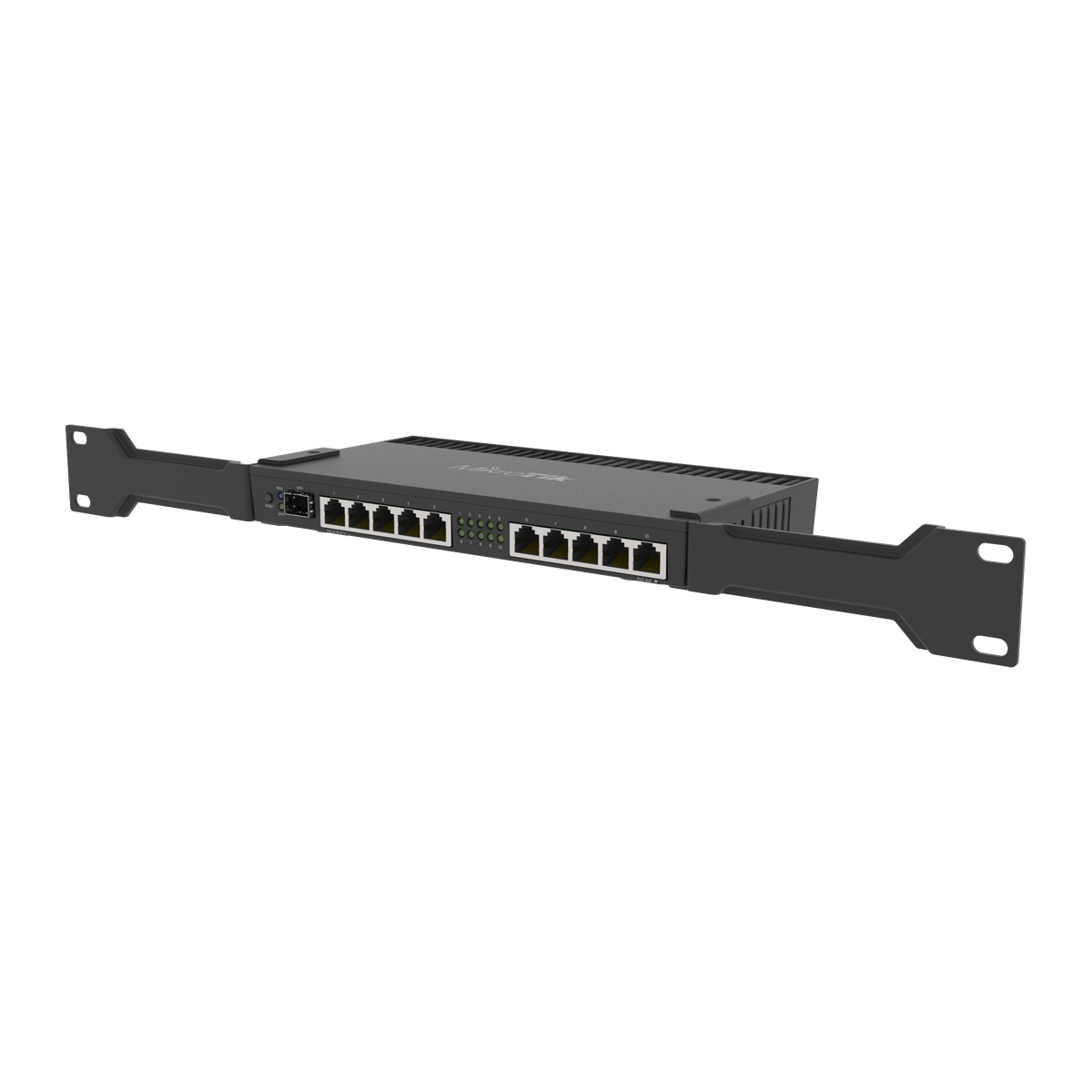 MikroTik RB4011iGS+RM, voorkant